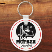 Novelty Bad Mother Trucker Keyring Sleutelhanger (Achterkant)