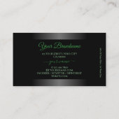 Novelty Black en White Ombre Green Lijst Voeg Logo Visitekaartje (Achterkant)