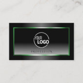 Novelty Black en White Ombre Green Lijst Voeg Logo Visitekaartje (Voorkant)