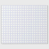 Novelty Blue White Grid Cadeaupapier (Vlak)