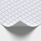 Novelty Blue White Grid Cadeaupapier (Hoek)