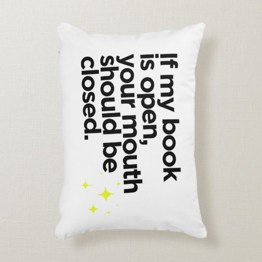 Novelty Book Humor Decoratief Kussen (Voorkant(Verticaal))