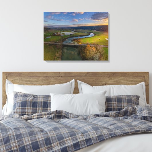 Novelty Bridge Sunset #2 Canvas afdrukken (Insitu (Slaapkamer))