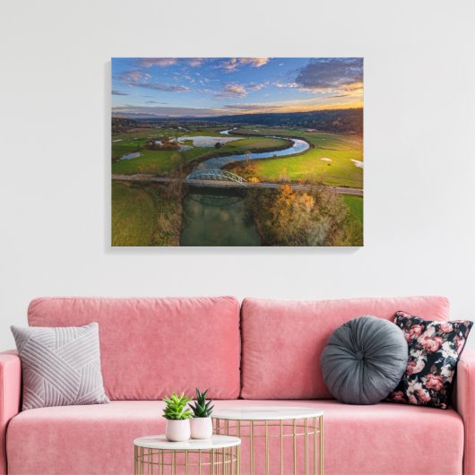 Novelty Bridge Sunset #2 Canvas afdrukken (Insitu (Woonkamer))