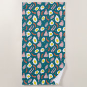 Novelty Eggs Bacon Sausage Fried Breakfast Chef Strandlaken (Voorkant)