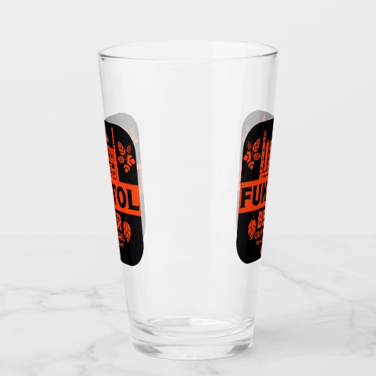 Novelty Funny Bier Label Glas (Links)