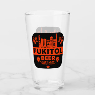 Novelty Funny Bier Label Glas