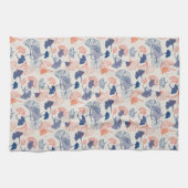Novelty Ginkgo Navy Blue en Oranje Pattern Theedoek (Horizontaal)