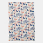 Novelty Ginkgo Navy Blue en Oranje Pattern Theedoek (Verticaal)