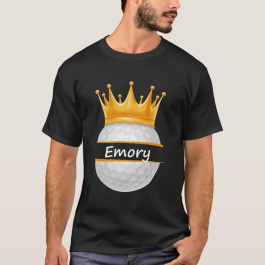 Novelty Golf Gepersonaliseerde naam Emory Sports D T-shirt (Voorkant)