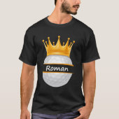 Novelty Golf Gepersonaliseerde naam Roman Sports D T-shirt (Voorkant)