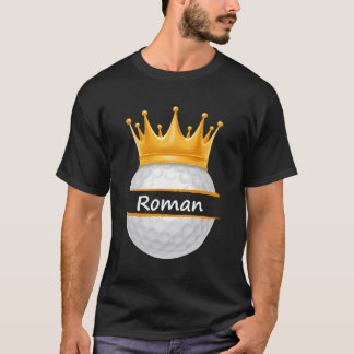 Novelty Golf Gepersonaliseerde naam Roman Sports D T-shirt