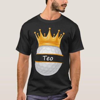 Novelty Golf Gepersonaliseerde naam Teo Sports Dad T-shirt