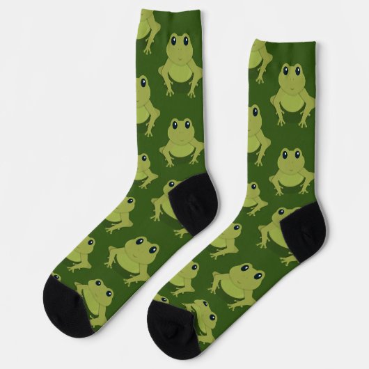 Novelty Green Frog Sokken (Links)