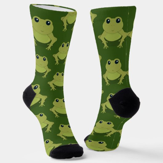 Novelty Green Frog Sokken (Gebogen)