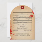 Novelty Halloween Party Toe Label Coroners Kantoor Kaart (Voorkant)