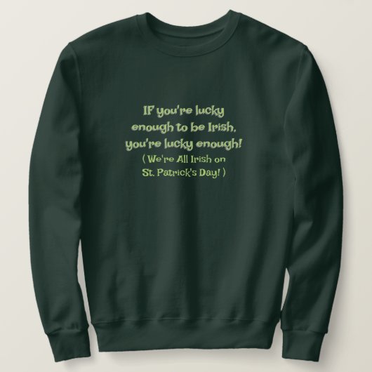 NOVELTY IRISH ARTITY ATTIRE/LUCKY WANT IRISH TRUI (Design voorkant)