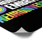 Novelty Neurodiversity Rainbow Infinity Autism Awa Poster (Hoek)