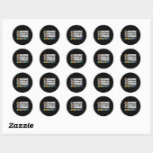 Novelty Neurodiversity Rainbow Infinity Autism Awa Ronde Sticker (Vel)