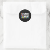 Novelty Neurodiversity Rainbow Infinity Autism Awa Ronde Sticker (Tas)