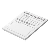 Novelty Official Evidon Funny Notepad Notitieblok (Linkerzijde)