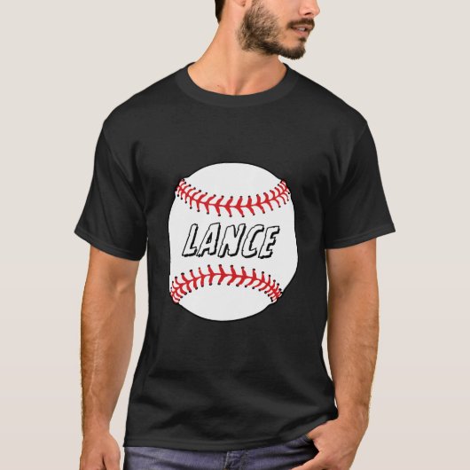Novelty Personalized Name Lance Sports Celebration T-shirt (Voorkant)