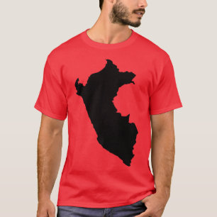 Novelty Peruvians Peruano Peruana over plattegrond T-shirt