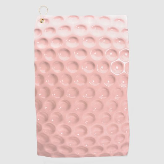 Novelty Pink Golf Ball Golfhanddoek (Voorkant)