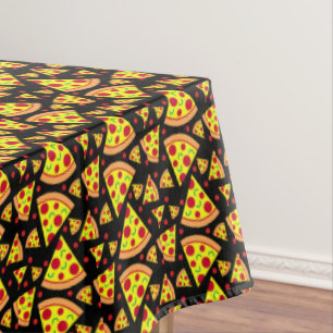 Novelty Pizza Slices Pizzeria Restaurant Zwart Tafelkleed