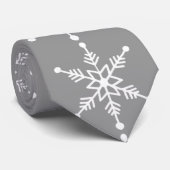 Novelty Snowflake Christmas Stropdas. Stropdas (Opgerold)