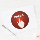Novelty Stickers - Cartoon Finger getiteld 'Press' (Envelop)