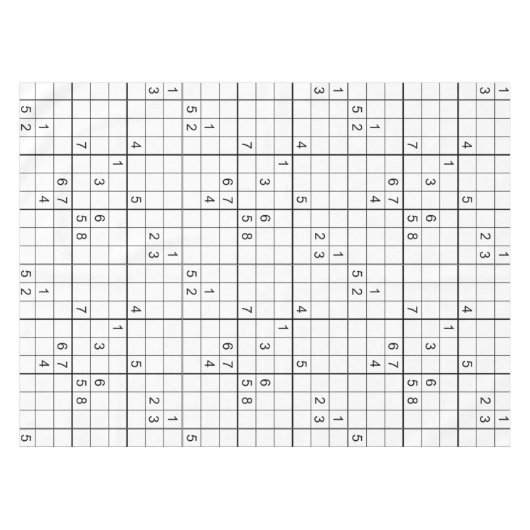 Novelty SUDOKU Tafelkleed (Voorkant (Horizontaal))