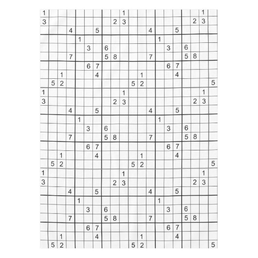 Novelty SUDOKU Tafelkleed (Voorkant)
