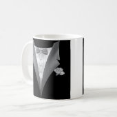 Novelty Tuxedo Tux Print Zwart Koffiemok (Voorkant links)