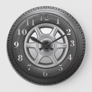 Novelty Wall Clock van Truck Tire-Mannen Grote Klok