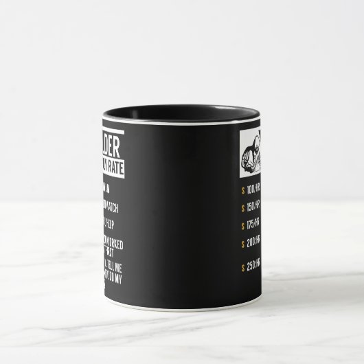 Novelty Welders Hourly Rates Sarcastic Mok (Midden)