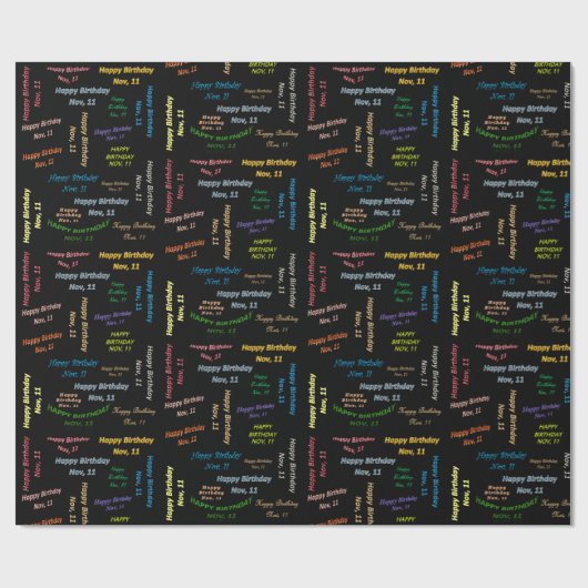 November, 11 september Gift Wrapping Paper Cadeaupapier (Vlak)