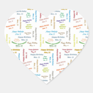 November, 11 Verjaardag Sticker