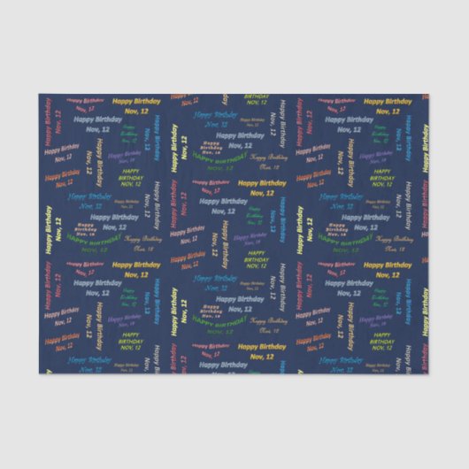 November, 12-jarig weefselboek tissuepapier (Voorkant)