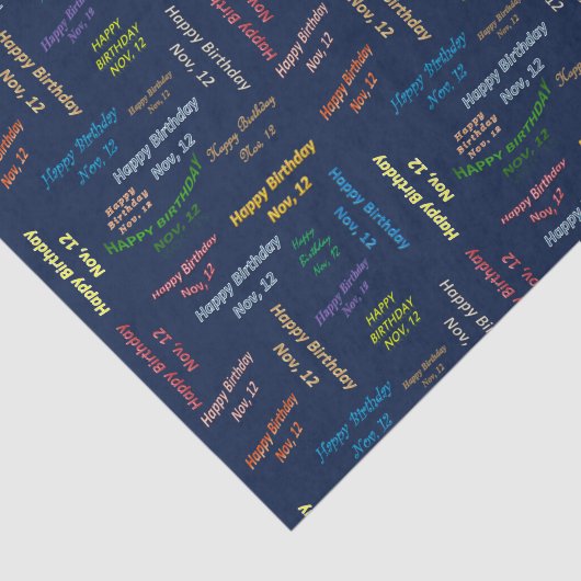 November, 12-jarig weefselboek tissuepapier (Detail)