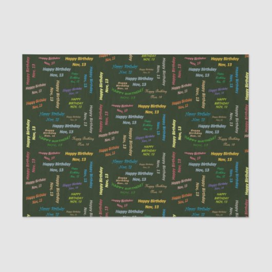 November, 13-jarig Weefselpapier Tissuepapier (Voorkant)