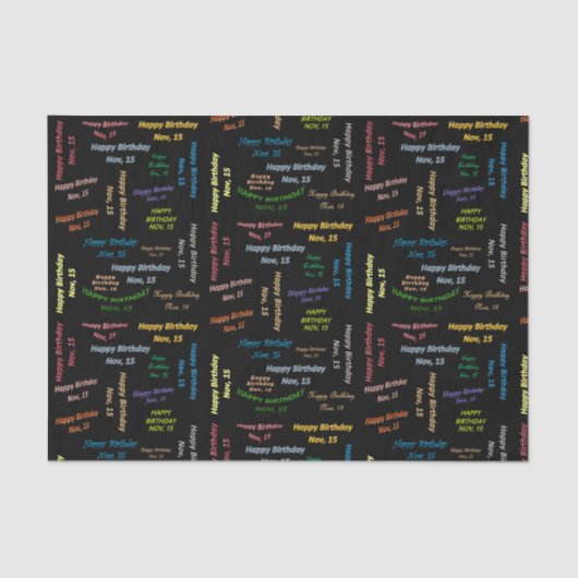 November, 15 november Weefselpapier Tissuepapier (Voorkant)