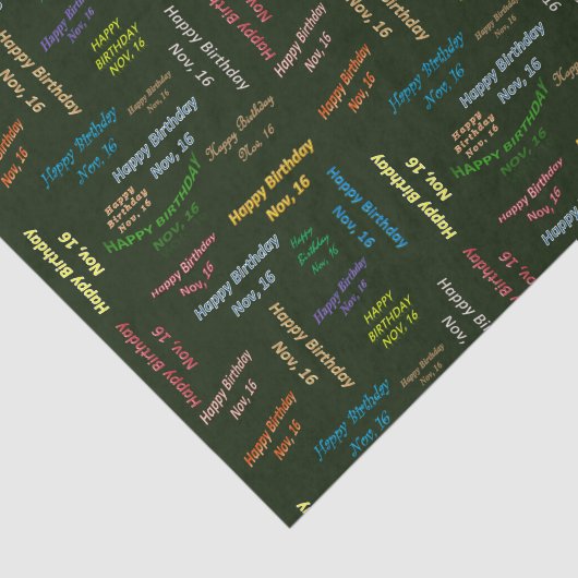 November, 16-jarig weefselboek tissuepapier (Detail)