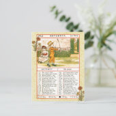 November 1884 Almanac.  Sagittarius, de Archer Briefkaart (Staand voorkant)