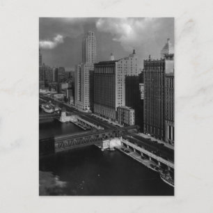 November 1939: De stad Chicago Briefkaart