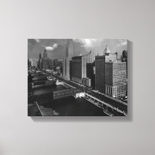 November 1939: De stad Chicago Canvas Afdruk (Voorkant)