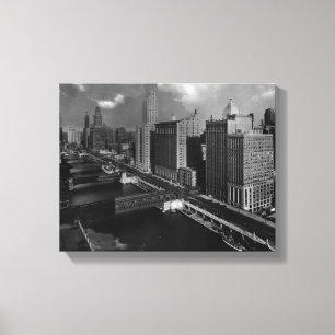 november 1939: De stad Chicago Canvas Afdruk