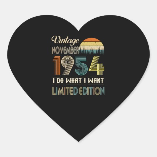  november 1954 What I Want Limited Edition Hart Sticker (Voorkant)