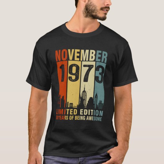 November 1973 50 jaar Geweldige T-shirt (Voorkant)
