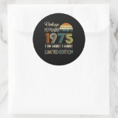 november 1975 What I Want Limited Edition Ronde Sticker (Tas)